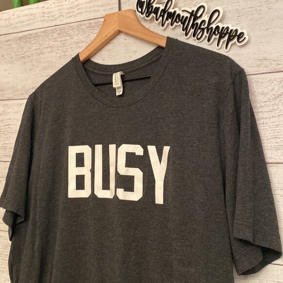 *Prep Obsessed 'BUSY' Signature Graphic Tee Unisex XL - Picture 2 of 8